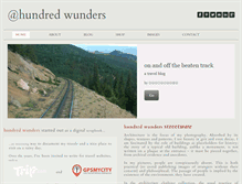 Tablet Screenshot of hundredwunders.com